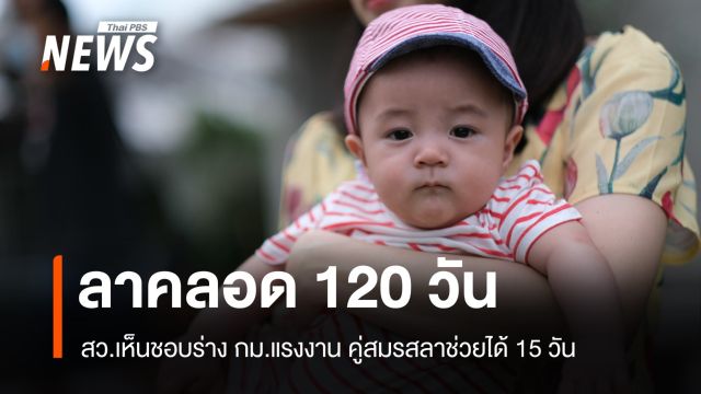 สว.ไฟเขียวลาคลอด 120 วัน คู่สมรสลาช่วย 15 วัน รับเงินเดือนเต็ม