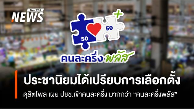 ประชานิยมได้เปรียบการเลือกตั้ง  ดุสิตโพล เผย ปชช.เข้าคนละครึ่ง มากกว่า "คนละครึ่งพลัส"