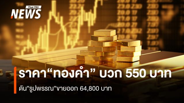 ราคา“ทองคำ” บวก 550 บาท ดัน "รูปพรรณ" ขายออก 64,800 บาท
