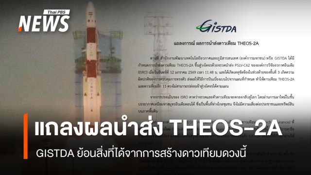 GISTDA แถลงผลการนำส่งดาวเทียม THEOS-2A ย้อนสิ่งที่ได้จากการสร้างดาวเทียมดวงนี้