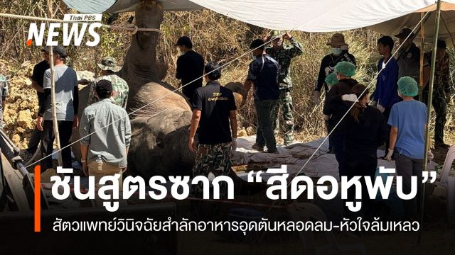 ผลชันสูตร "สีดอหูพับ" พบสำลักอาหารอุดตันหลอดลม-หัวใจล้มเหลว