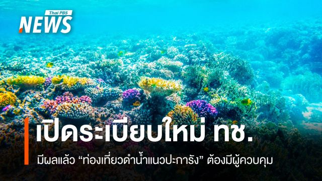 มีผลแล้ว "ท่องเที่ยวดำน้ำแนวปะการัง" ต้องมีผู้ควบคุม 