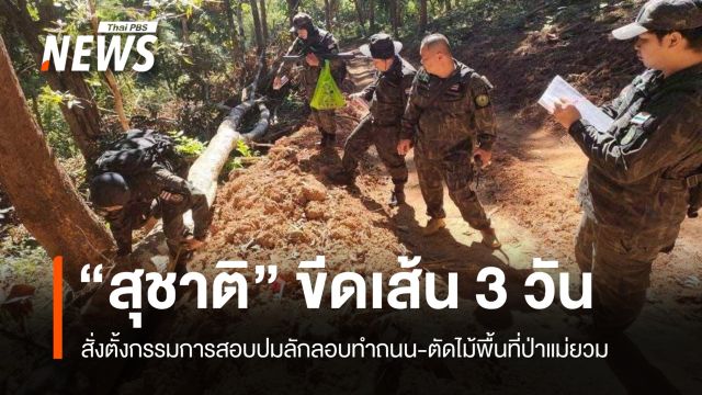 "สุชาติ" สั่งสอบปมตัดไม้-ทำถนนรุกป่าแม่ยวม ขีดเส้น 3 วันรู้ผล