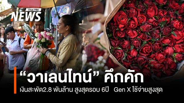 “วาเลนไทน์” คึกคัก  เงินสะพัด 2.8 พันล้าน สูงสุดรอบ 6 ปี  Gen X ใช้จ่ายสูงสุด