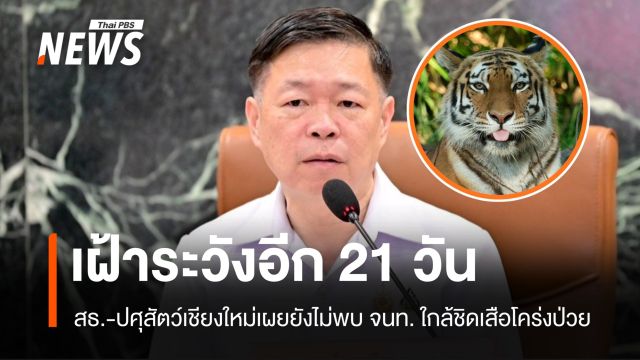 สธ.เผยสุขภาพ จนท. ใกล้ชิดเสือโคร่งตาย ยังไม่พบผู้ป่วย เฝ้าระวังอีก 21 วัน