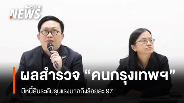 มูลนิธิเพื่อผู้บริโภค เผยผลสำรวจ "คนกรุงเทพฯ" มีหนี้สินระดับรุนแรงมากถึงร้อยละ 97