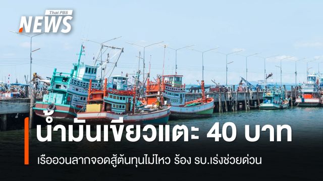 น้ำมันเขียวแตะ 40 บาท เรืออวนลากจอดสู้ต้นทุนไม่ไหว ร้อง รบ.เร่งช่วยด่วน
