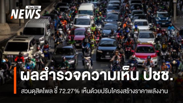 สวนดุสิตโพล ชี้ ปชช.72.27% เห็นด้วยปรับโครงสร้างราคาพลังงาน