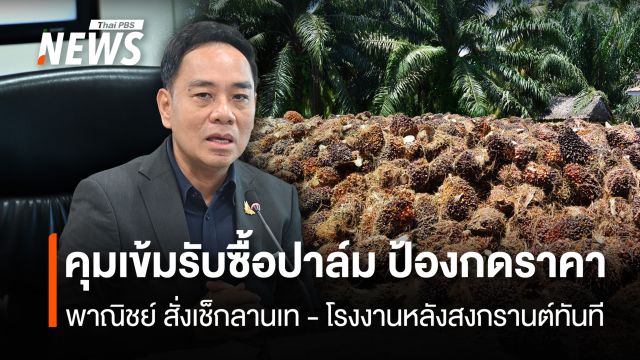 คุมเข้มรับซื้อปาล์ม ป้องกดราคา  พาณิชย์ สั่งเช็กลานเท–โรงงานทันที 