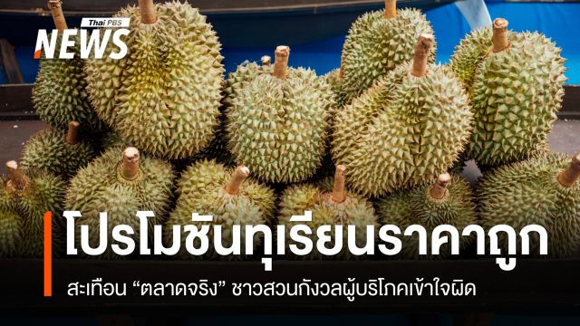 ทุเรียนลูกละ 100 บาท สะเทือนตลาดจริง ชาวสวนกังวลผู้บริโภคเข้าใจผิด