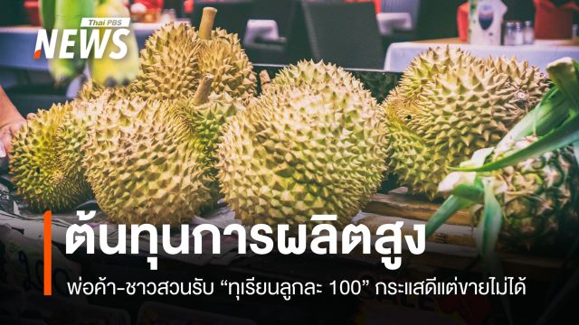 พ่อค้า-ชาวสวนชี้ "ทุเรียนลูกละ 100" กระแสดีแต่ขายไม่ได้ เหตุต้นทุนสูง