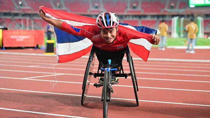Pongsakorn wins third straight Asian Para Games gold in 400m