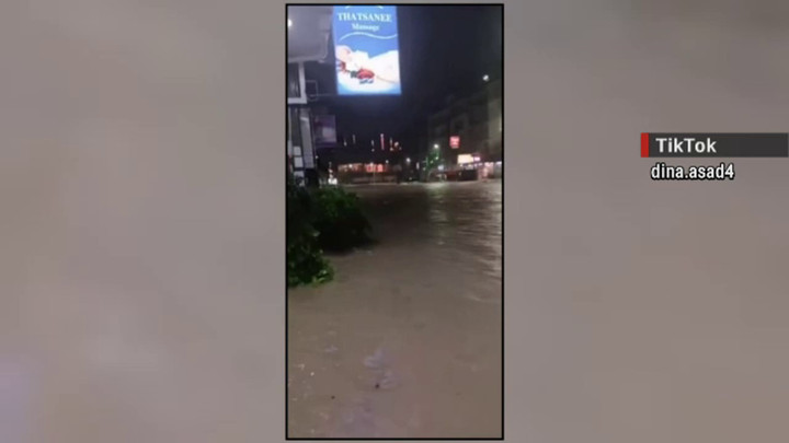 ฝนตกหนัก น้ำป่าหลากท่วมป่าตอง จ.ภูเก็ต