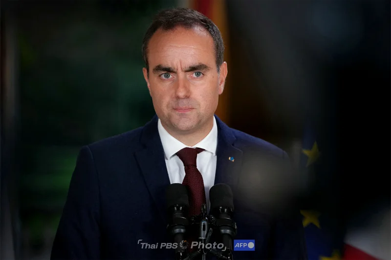 เซบาสเตียง เลอกอร์นู (S&eacute;bastien Lecornu)  นายกรัฐมนตรีฝรั่งเศส ภาพจาก DIMITAR DILKOFF / AFP