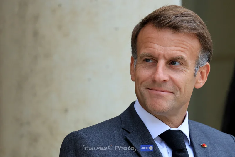 เอ็มมานูเอล มาครง (Emmanuel Macron) ประธานาธิบดีฝรั่งเศส ภาพจาก LUDOVIC MARIN / AFP