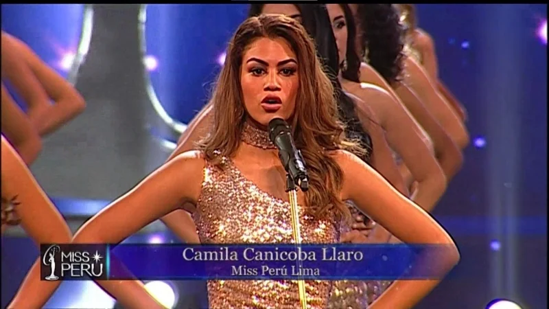 Camila Canicoba during the Miss Peru 2017 pageant (Photo: AFP)